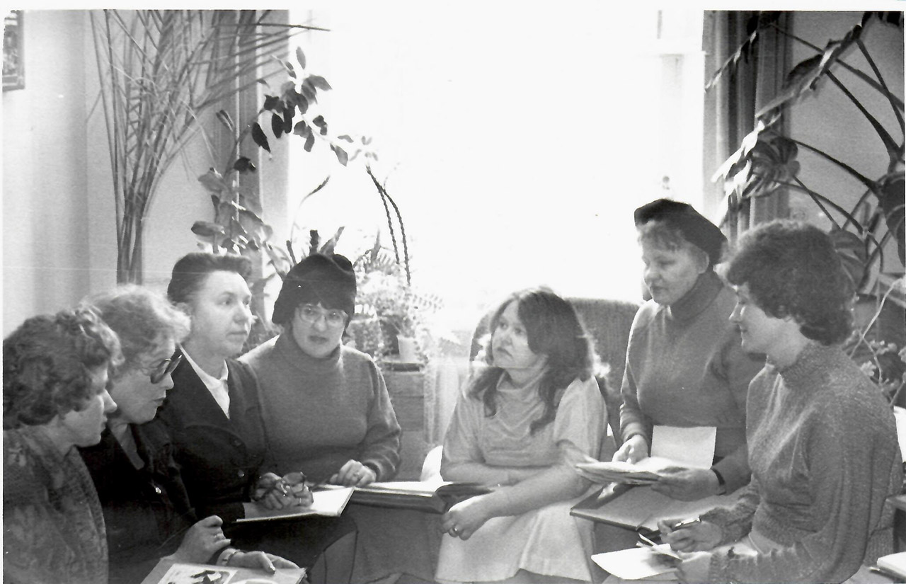 Заседание «Совета наставников», 1983 год. 3-я слева - председатель Дешко Екатерина Васильевна